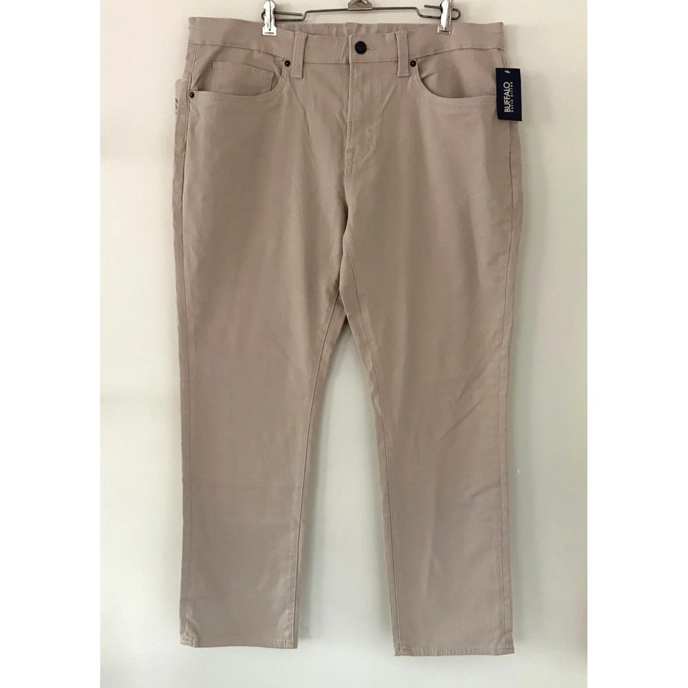 Buffalo David‎ Bitton Slim Ash Stretch Jeans Mens 38x30 Ash Beige